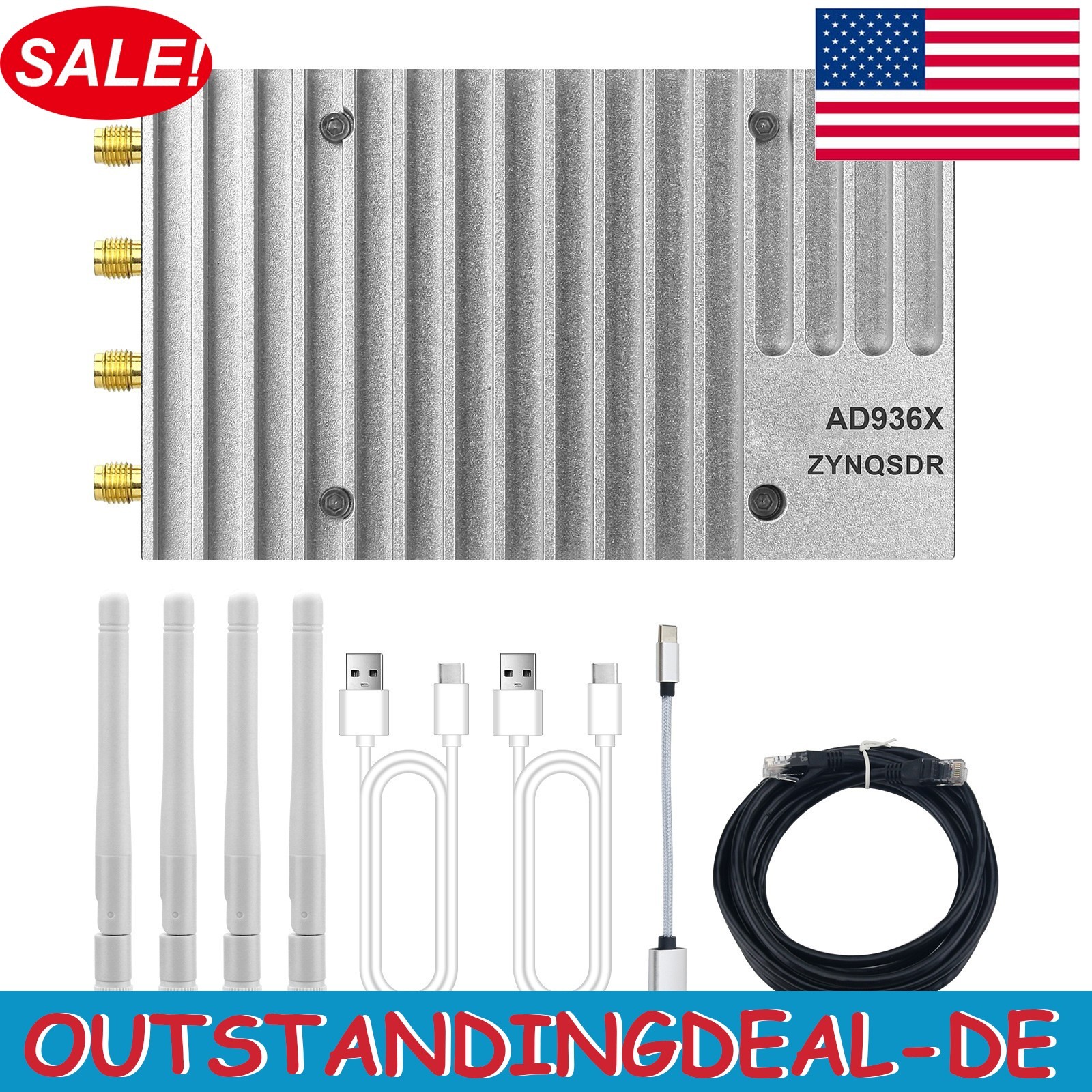 HamGeek ADI Pluto+ 70Mhz-6Ghz SDR Software Defined Radio AD936x for SDRsharp US&