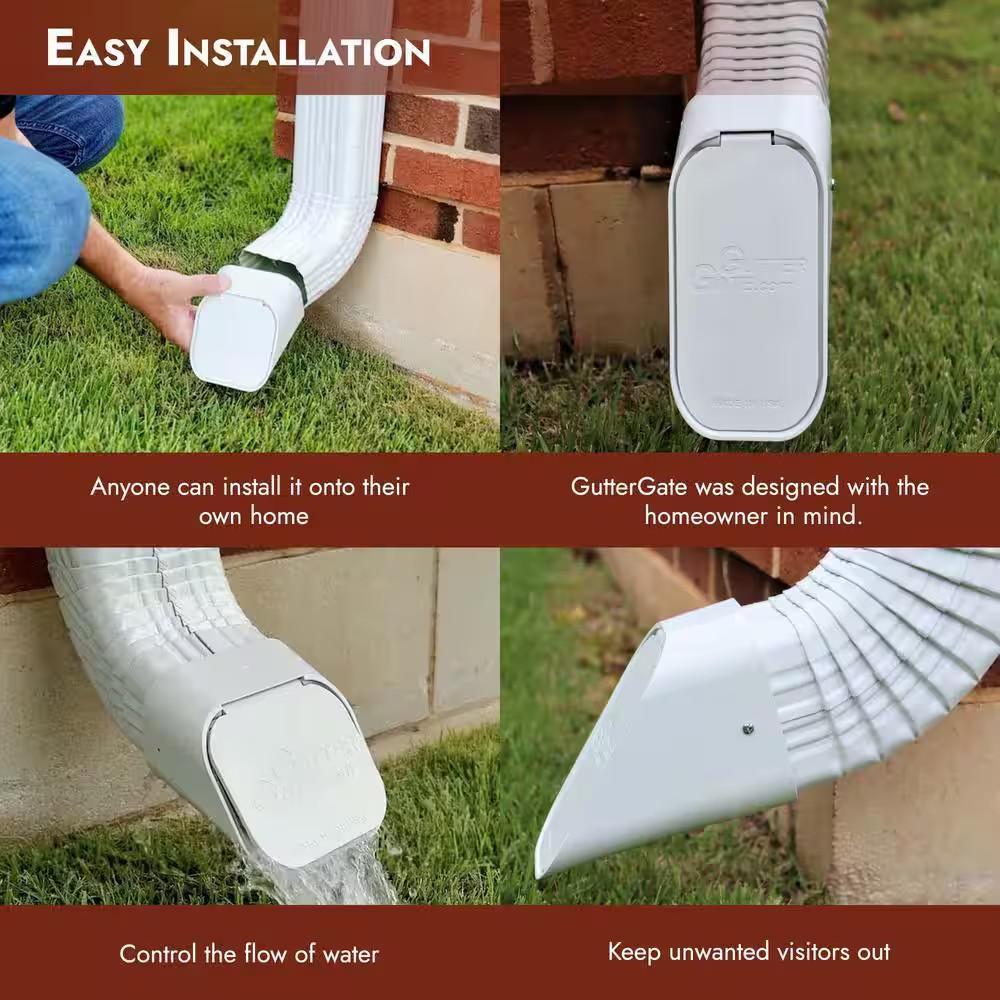 Type B 3 In. X 4 In. White Plastic Downspout Extension