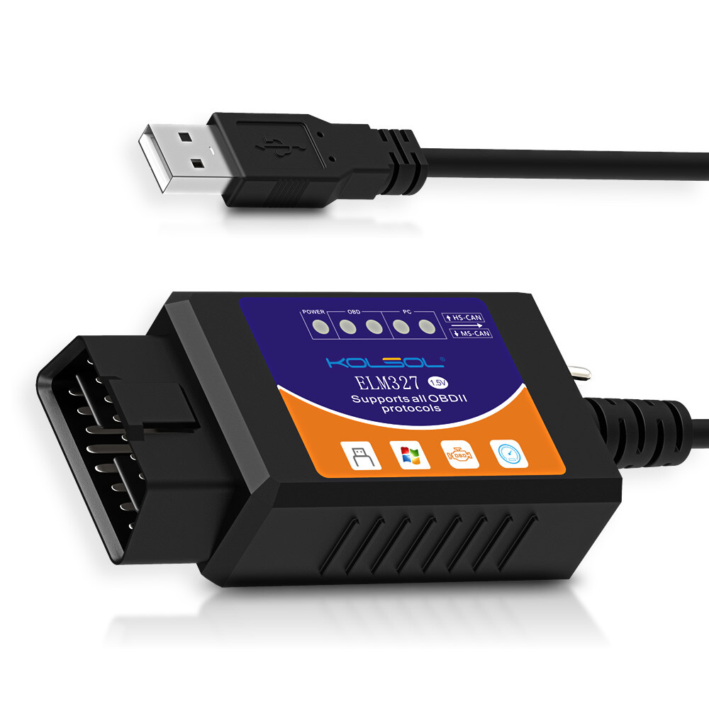 ELM327 USB Interface OBD2 Car Diagnostic Scanner Cable For Windows PC Computer X