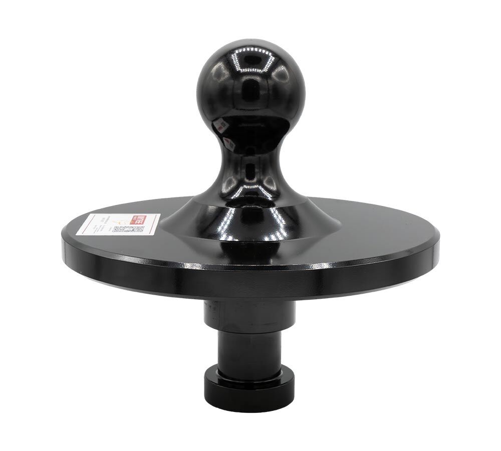 Kingpin to 2-5/16" Gooseneck Ball Hitch Adapter w/ Rings Fit for Tractor, Black