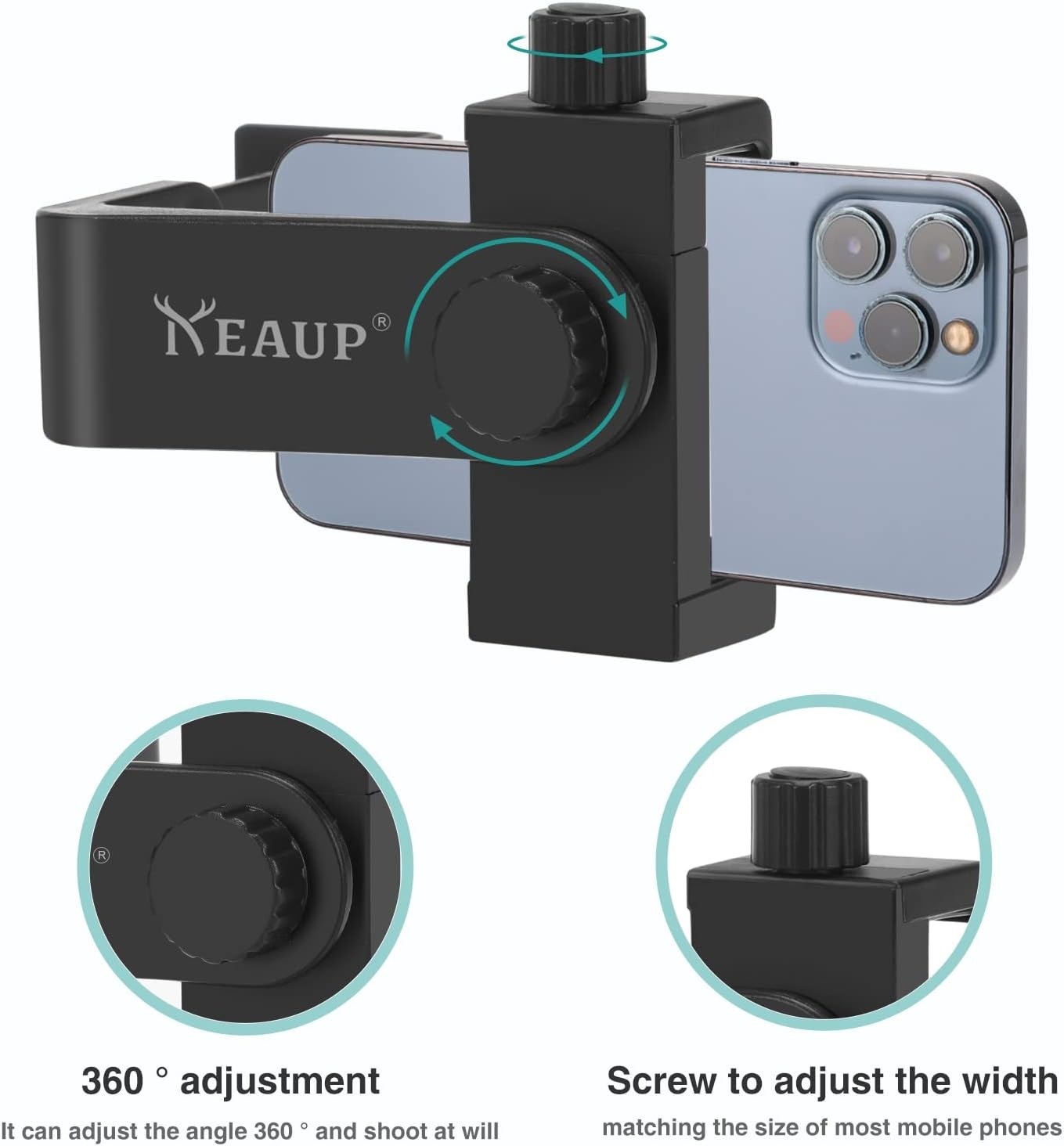 Universal Cell Phone Holder Mount 360° Smartphone Compound Bow Adapter for Smart