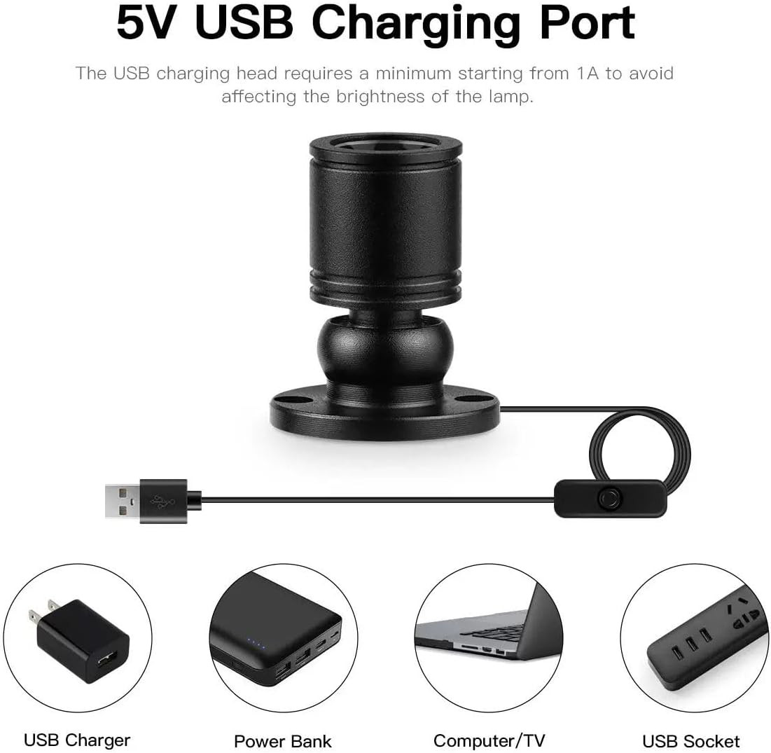 USB Powered Mini Spotlights for Displays 2-Pack – 5V Small LED Spot Lights Indoo