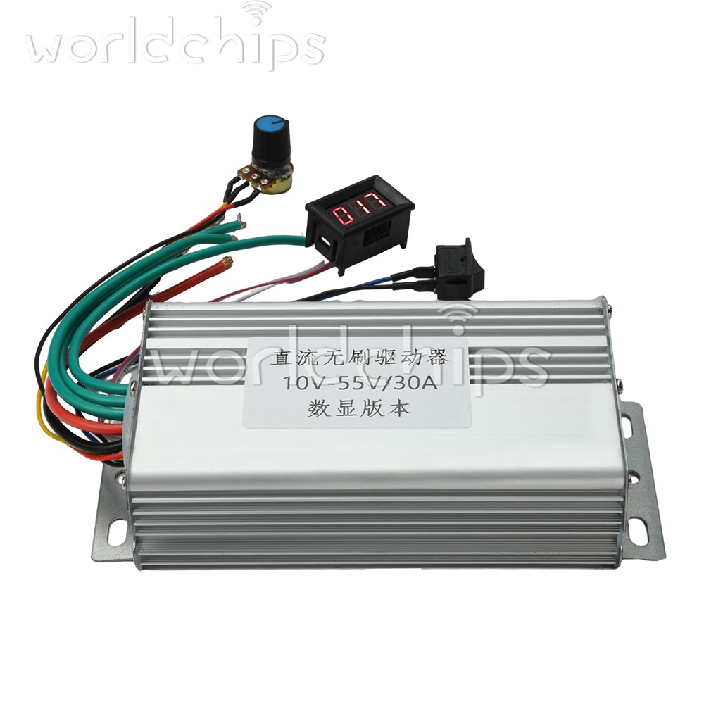 10-55V 30A 3-Phase DC Brushless Controller Electronic Speed Control Motor Drive