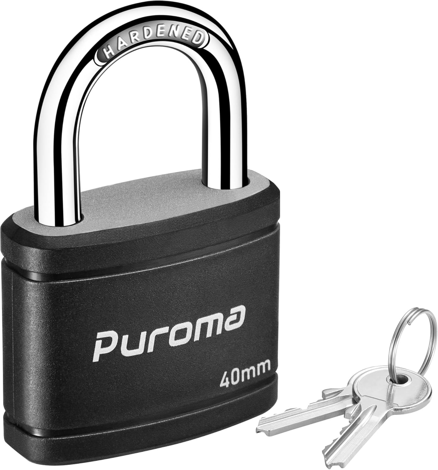 Puroma Keyed Padlock with 2 Keys Alike, 7/8 Inch Locker Lock 40mm Heavy-Duty