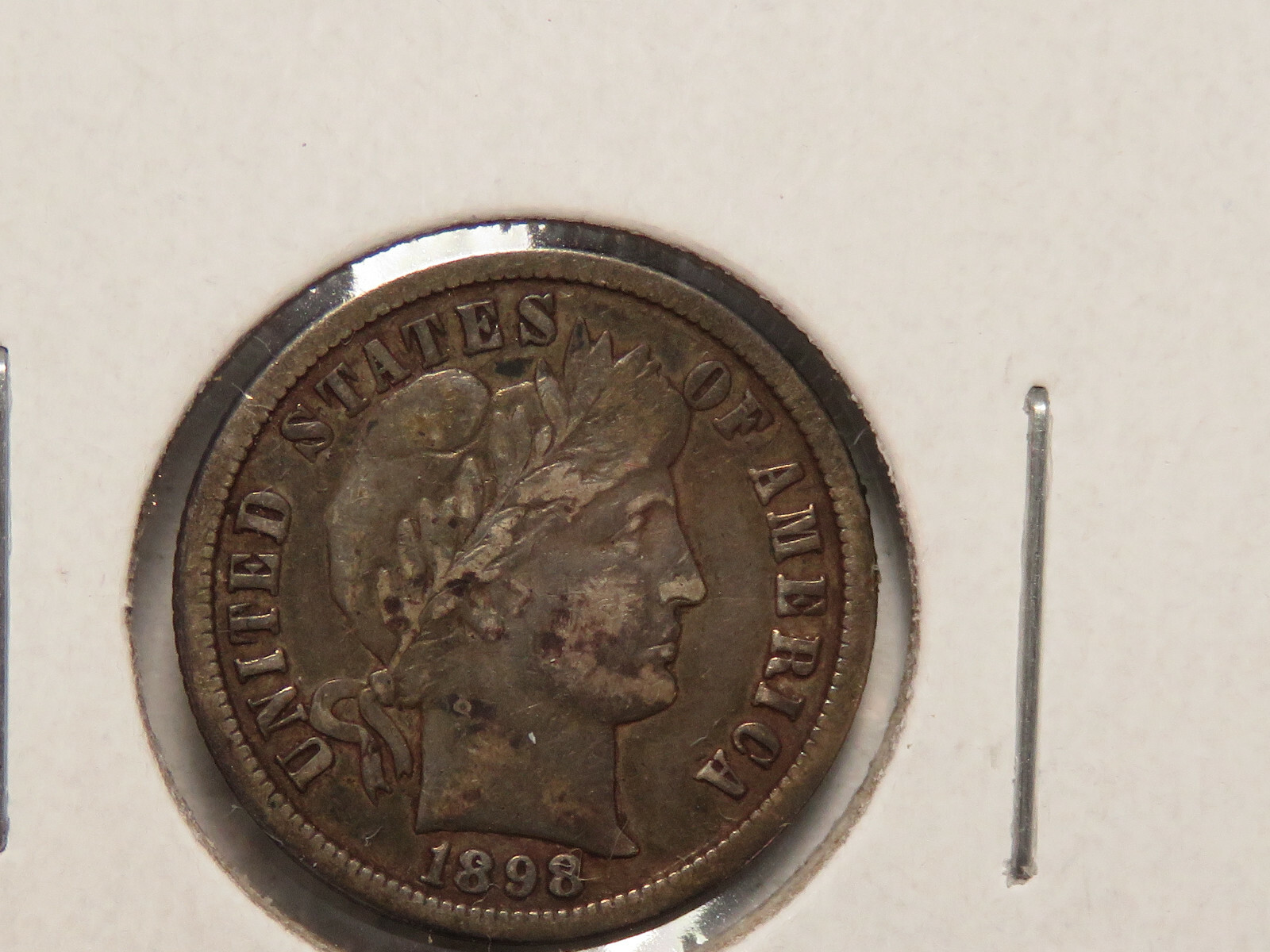 1898-O Barber Dime, VF; Original Surfaces