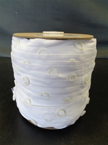 CONSO 011067 UPHOLSTERY ROMAN BALLOON SHADE WHITE RING TAPE 1 YARD