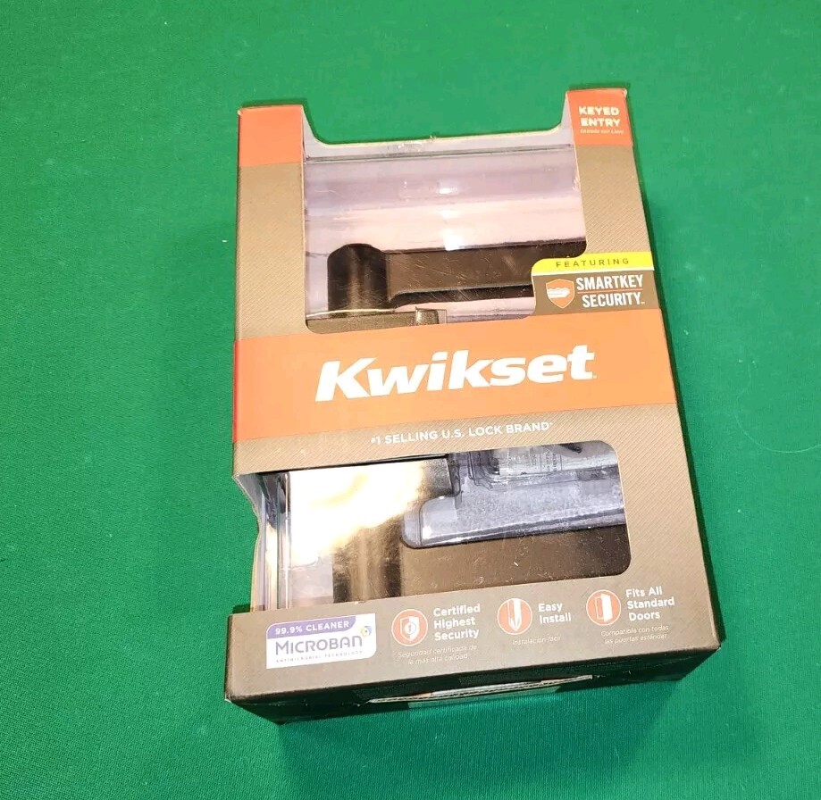 Kwikset SmartKey Entry Lockset Matte Black