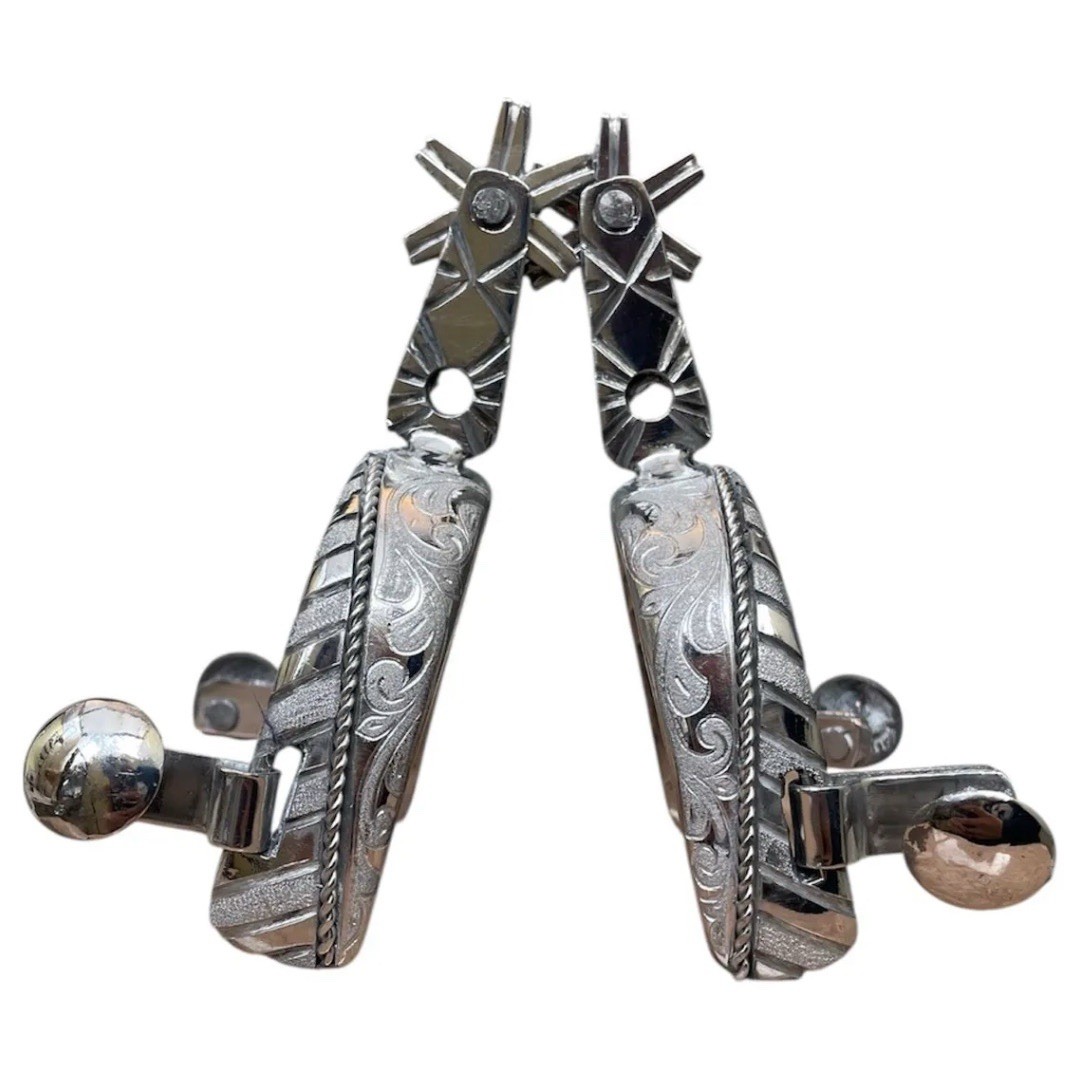 Mexican CHARRO SPURS ESPUELAS Charras Style Charreria HORSE Boot Gear Mexico