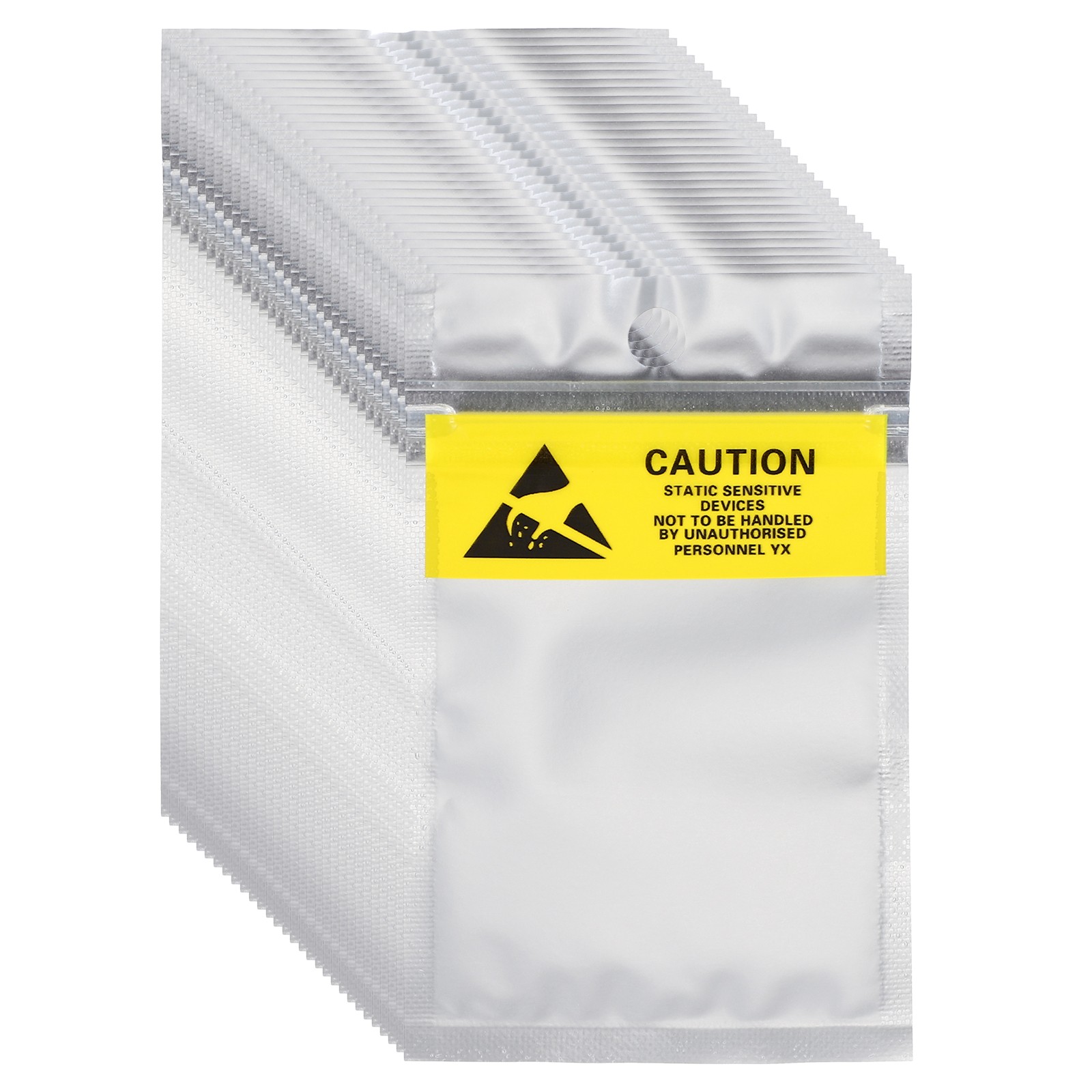 100 Pcs Anti Static Shielding Bag 2.8" x 4.5" Resealable ESD Bags, Silver