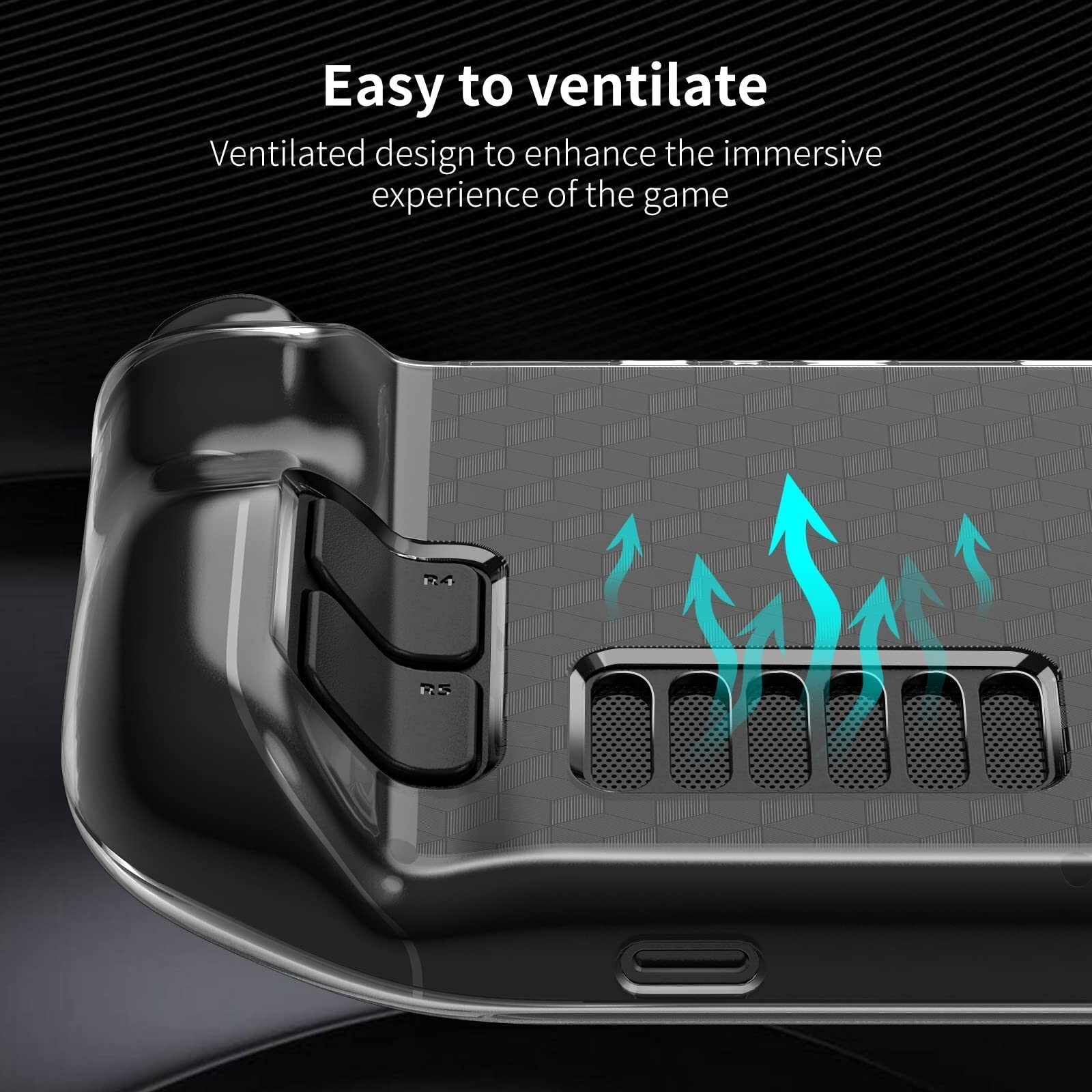New Protective Case,TPU Soft Cover Protector for Steam Deck with Full Protection
