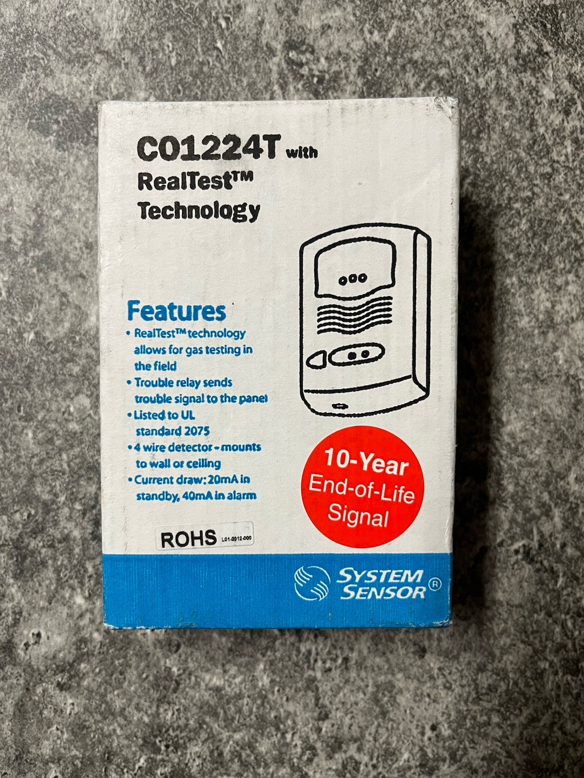 System Sensor CO1224T With Real Test Technology