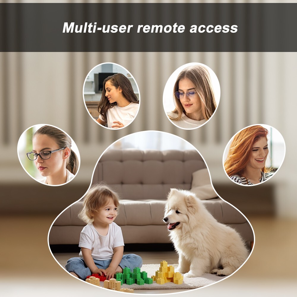5PCS PTZ Wireless WIFI Security Camera 5MP Home System Color Night Vision