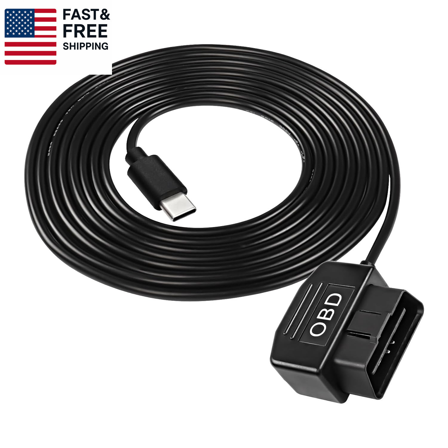 OBD Power Cable for Dash Camera Type C OBD2 Power Cable Adapter Hardwire Charge
