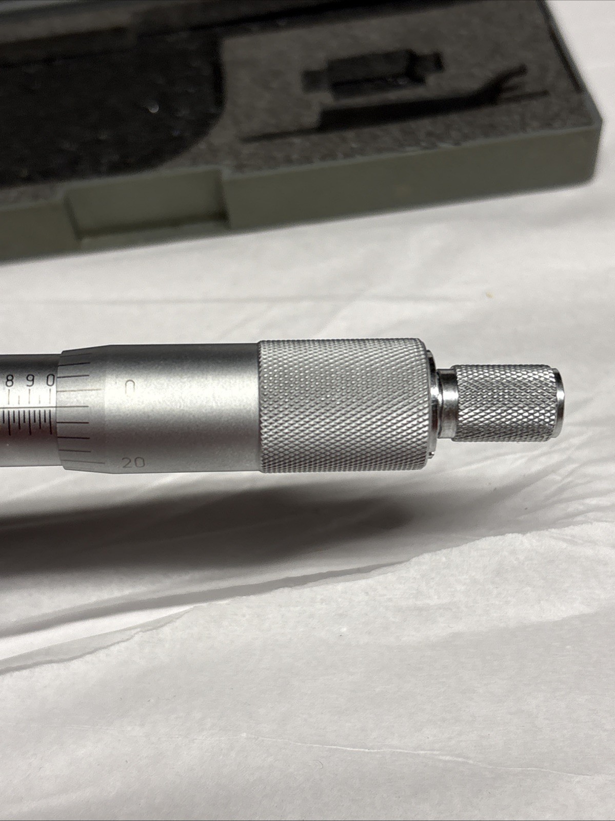 NULINE PRECISION 15° POINT MICROMETER 0-1" RANGE .001" GRADS W/case & Wrench