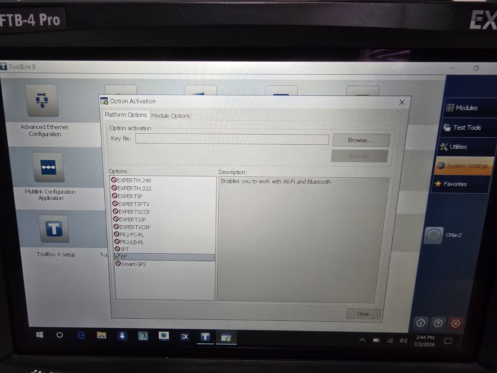EXFO FTB 4 PRO FTB 5700 CD PMD Single Ended Dispersion Analyzer FTB-5700-CD-PMD
