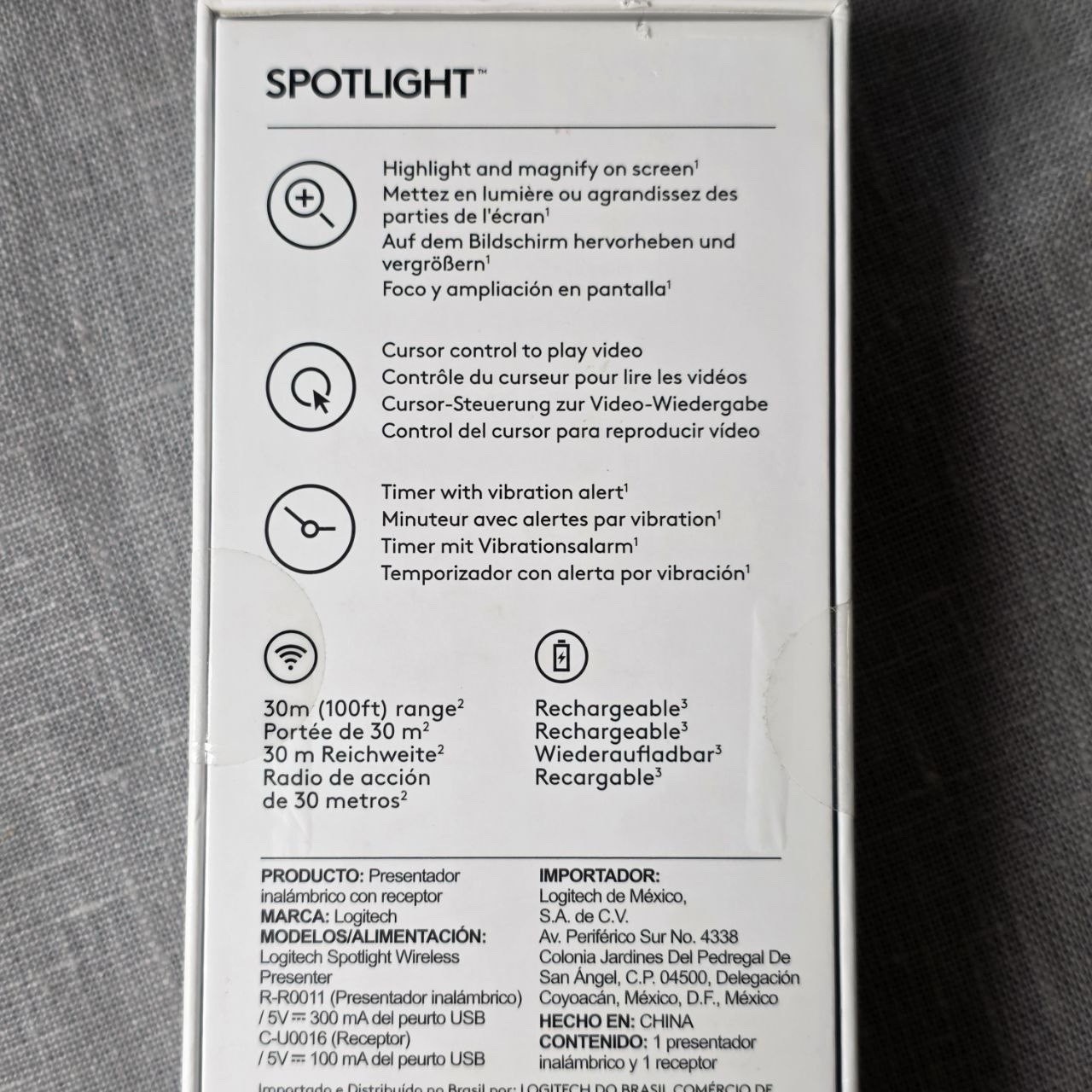 New Logitech Spotlight Presentation Remote Bluetooth USB Wireless Presenter
