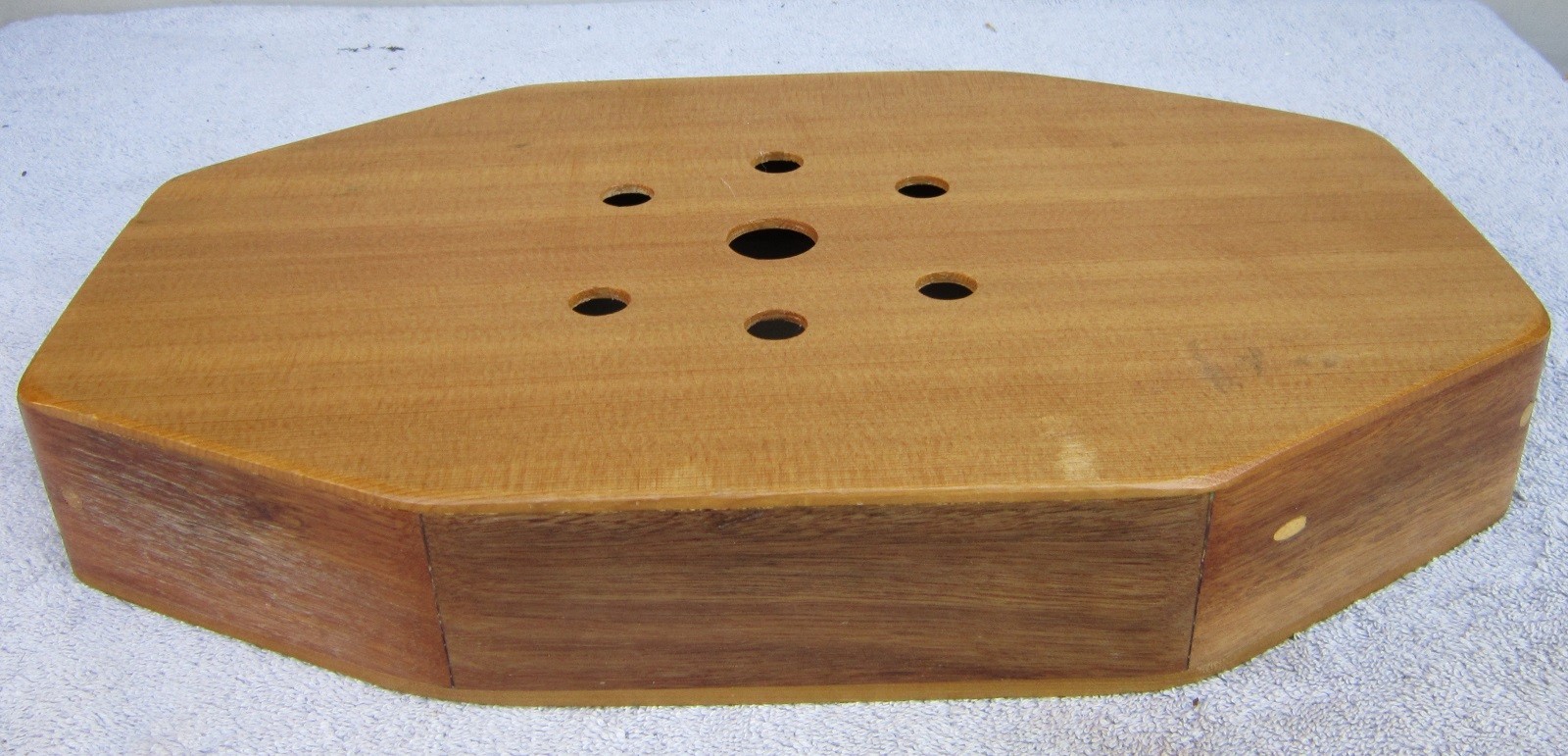Vintage WOODEN Octagon BOX DRUM Psalt of the Earth HANDMADE Wood Slit Tone Drum