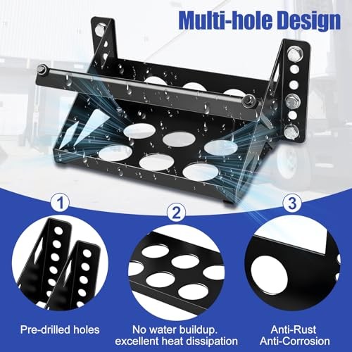 Metal Steel Battery Mounting Trays - Fits up to 10.63"×7.06"×7.5", Anti-Rust