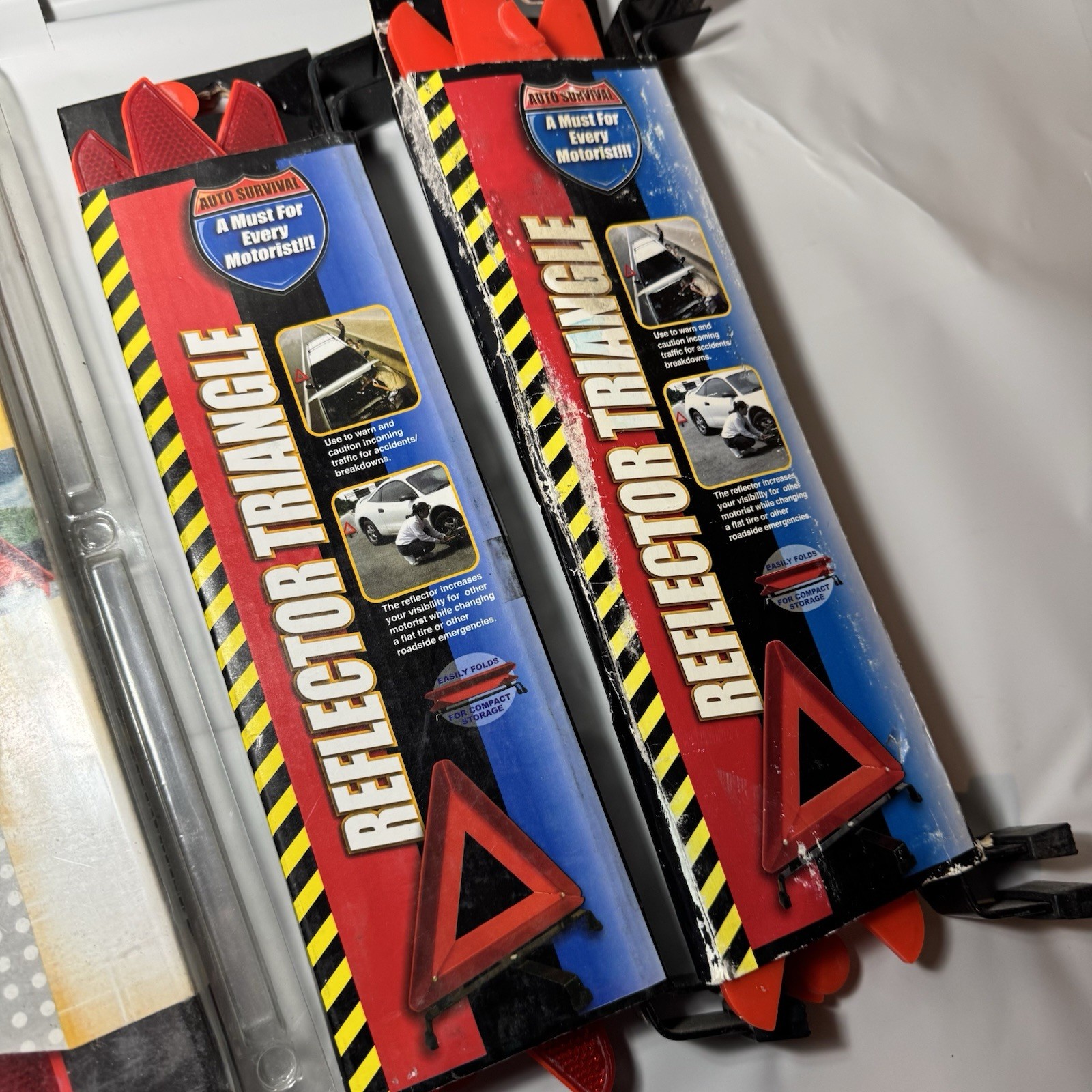 6 Sets Victor Auto Emergency Warning Triangles Traffic Safety Triangle Road NEW