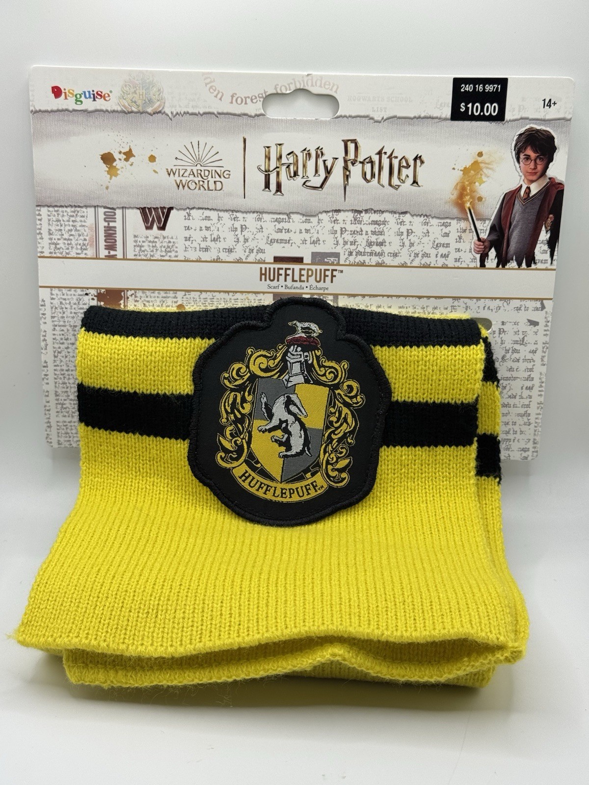 Harry Potter Hufflepuff Adult or Child Scarf Halloween Costume Disguise NEW