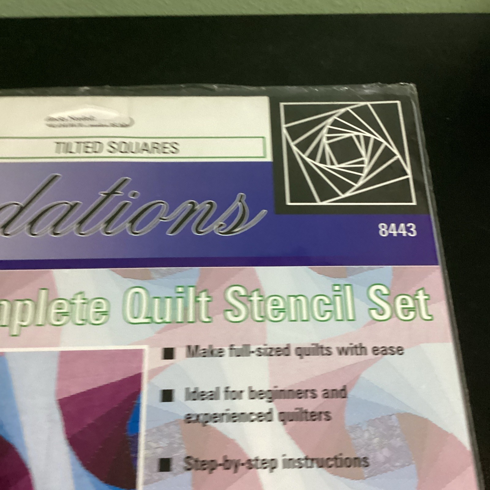 Fiskars Foundations Tilted Squares #8443 Complete Quilt Stencil Set