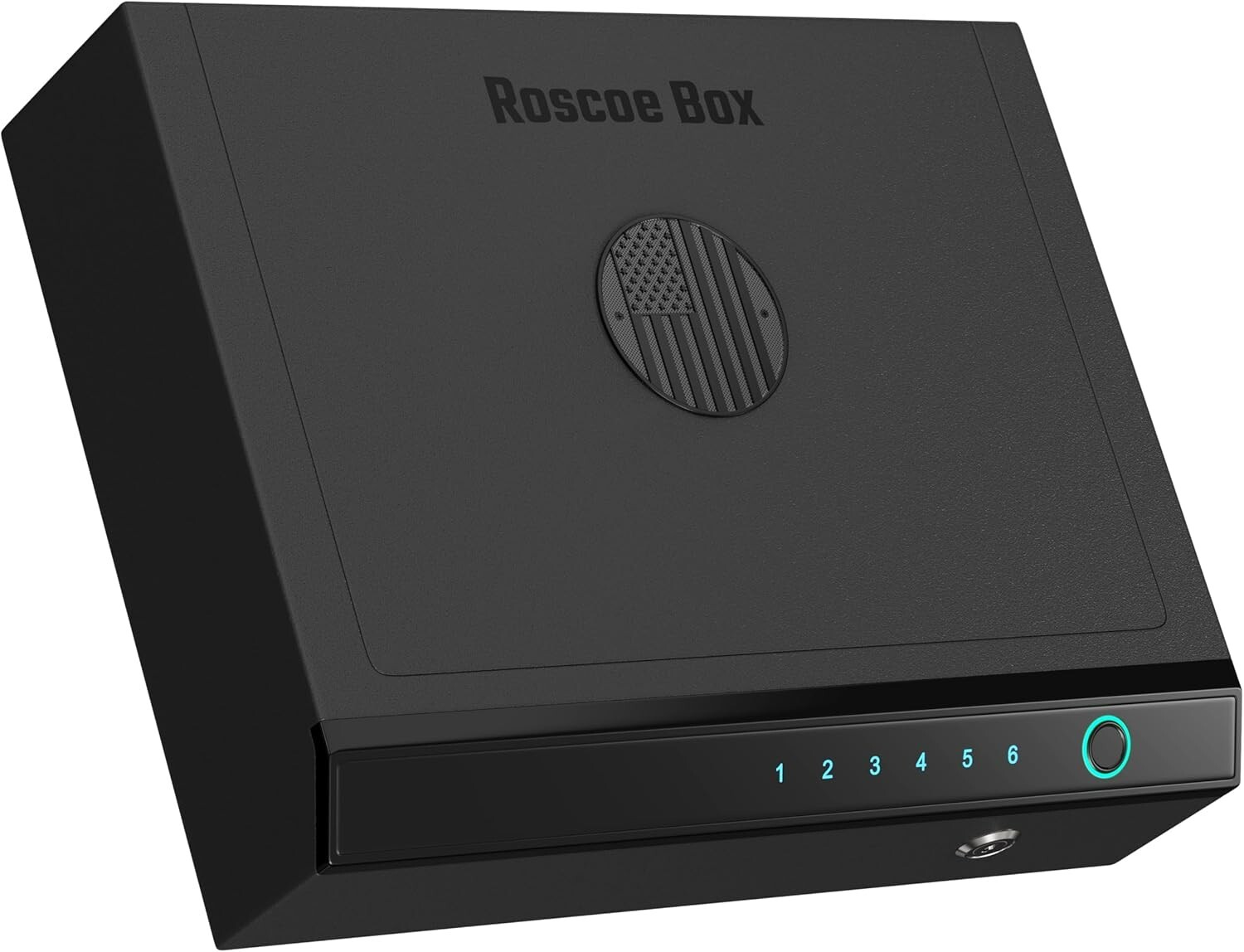 Biometric Gun Safe  Fingerprint Digital Code Backup Key Plug It In - Flag