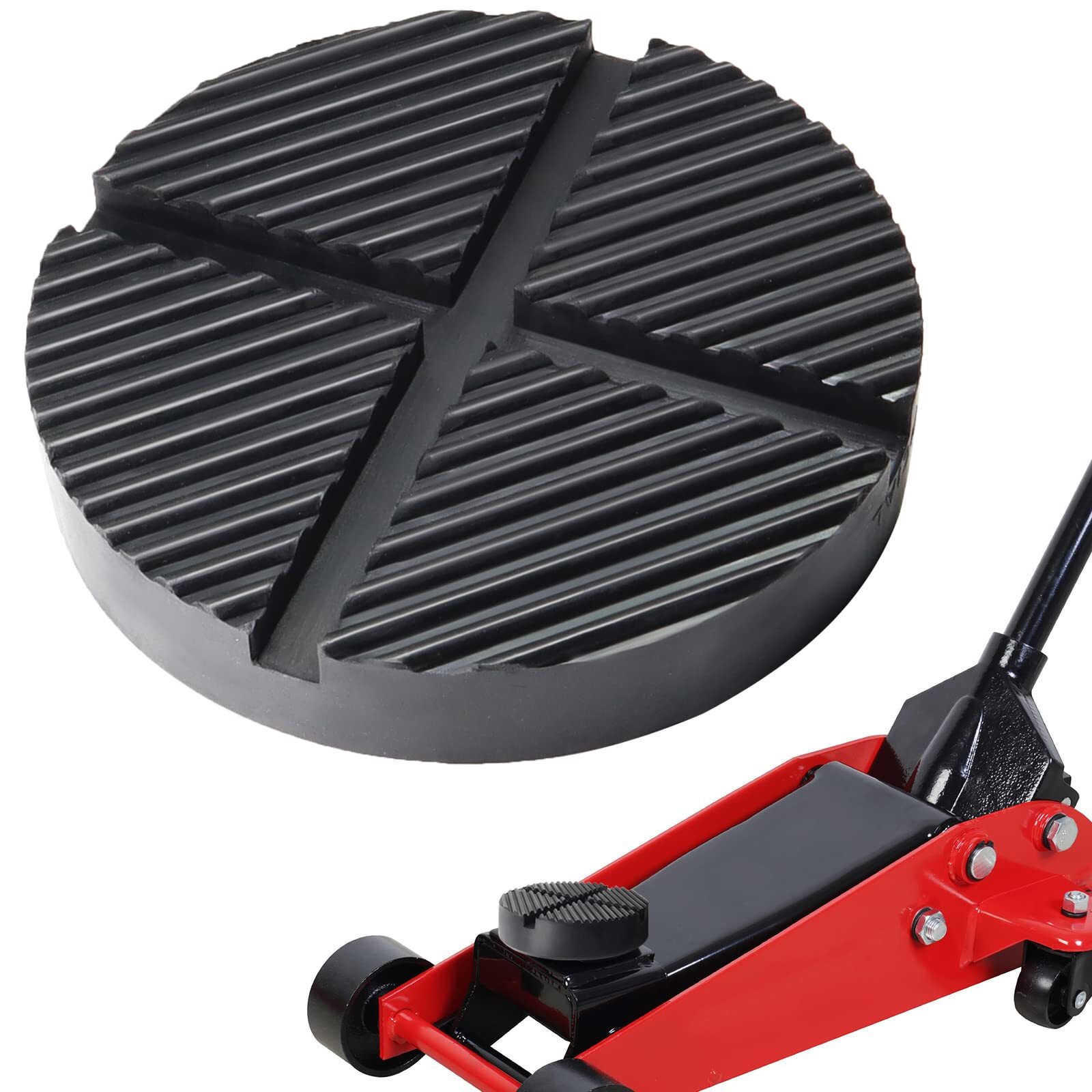 Car Rubber Jack Pad Frame Protector Guard Floor Slotted Lifting Disk Pad Tool