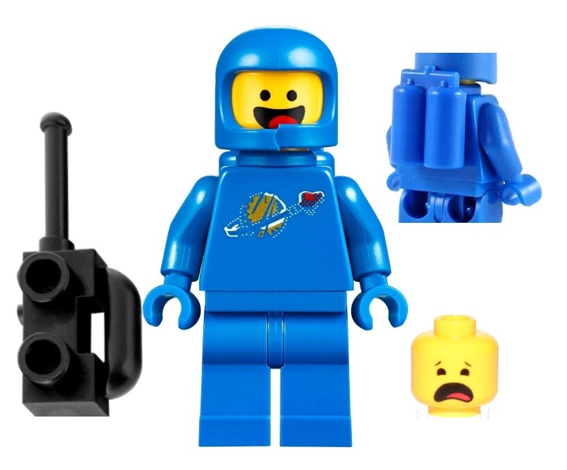 NEW LEGO BENNY MINIFIG 70821 70834 70841 movie 2 blue 1980s space guy man
