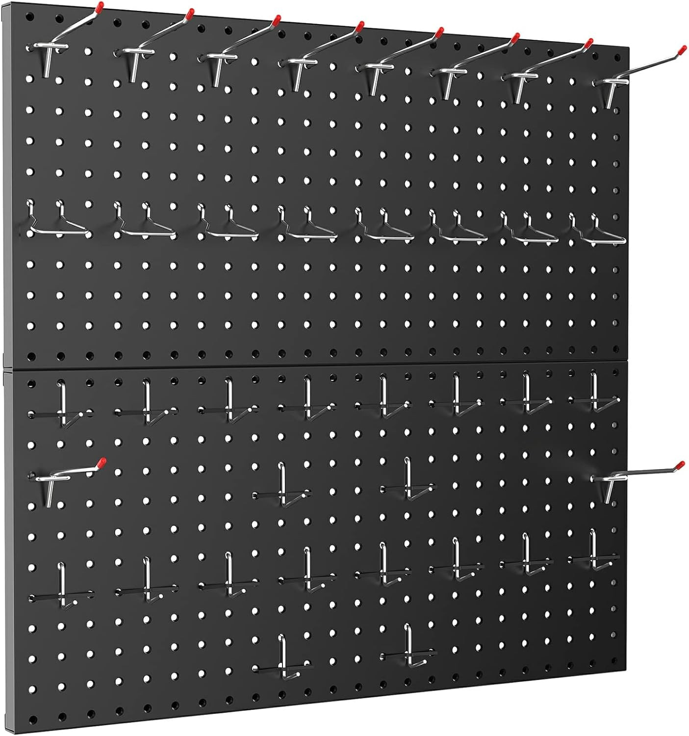 Metal Pegboard Wall Organizer 24" X 24" or 12" X 48", 70 PCS Tools Storage Pegbo