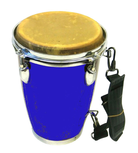 NEW AFRICAN BLUE MINI CONGA DRUM, TUNABLE KEY CARRY STRAP 1ST QUALITY CP MADE