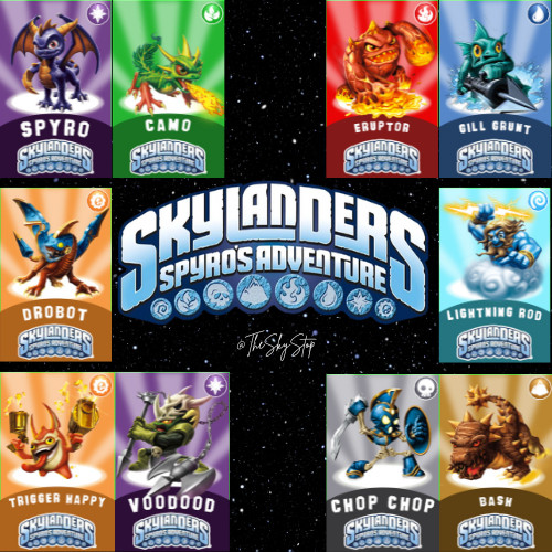 Skylanders Spyro's Adventure NFC CARDS all Characters