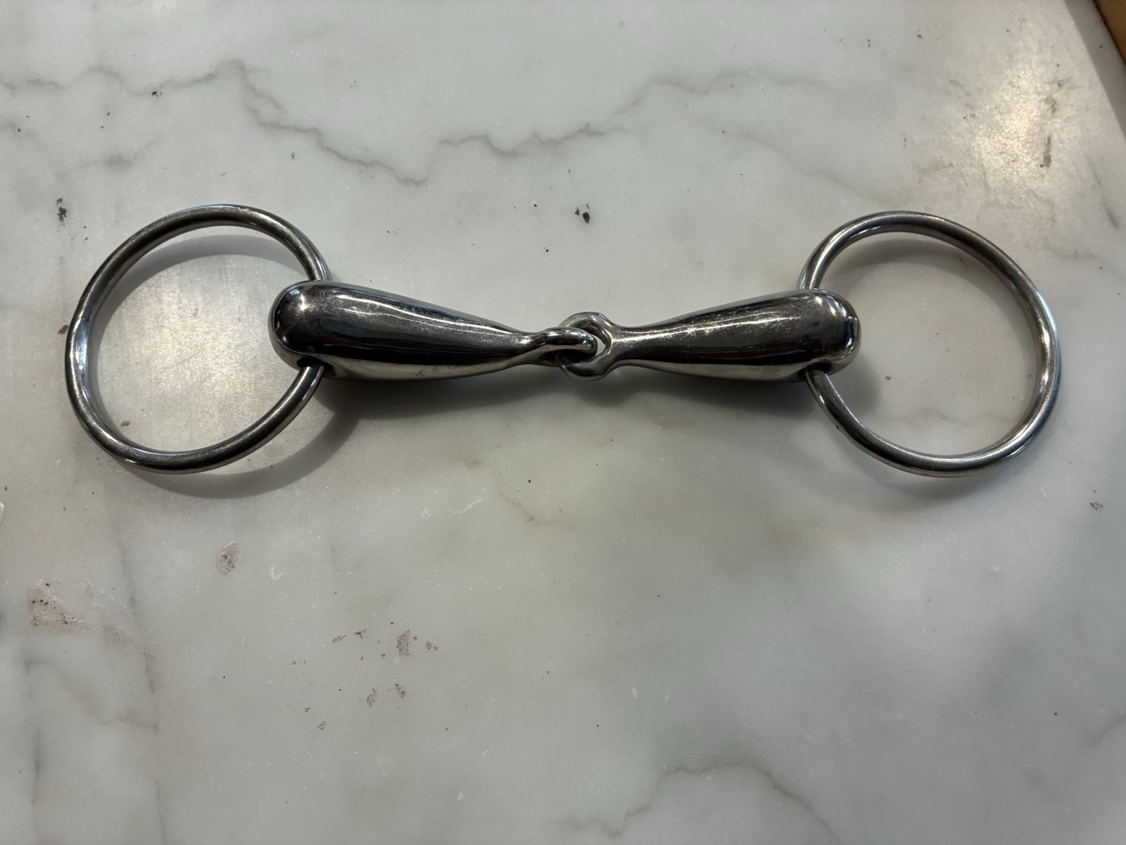 5” Hollow Mouth English Loose Ring Snaffle Bit Light Thick