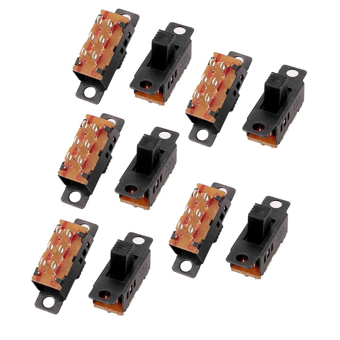 10 x 3 Position 6P DPDT Micro Miniature PCB Slide Switch Latching Toggle Switch