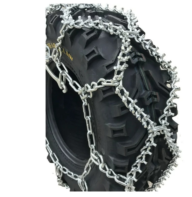 ATV615STUD 26x9.5-12 ATV UTV Studded Tire Chains Pair (2) For Snow & Ice