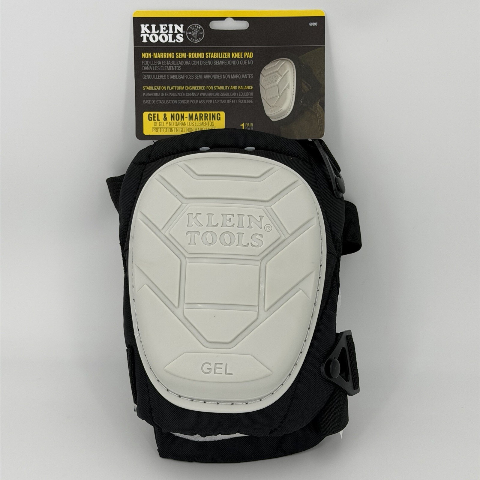 Klein Tools 60896 Non-Marring Semi-Round Stabilizer Knee Pad Gel