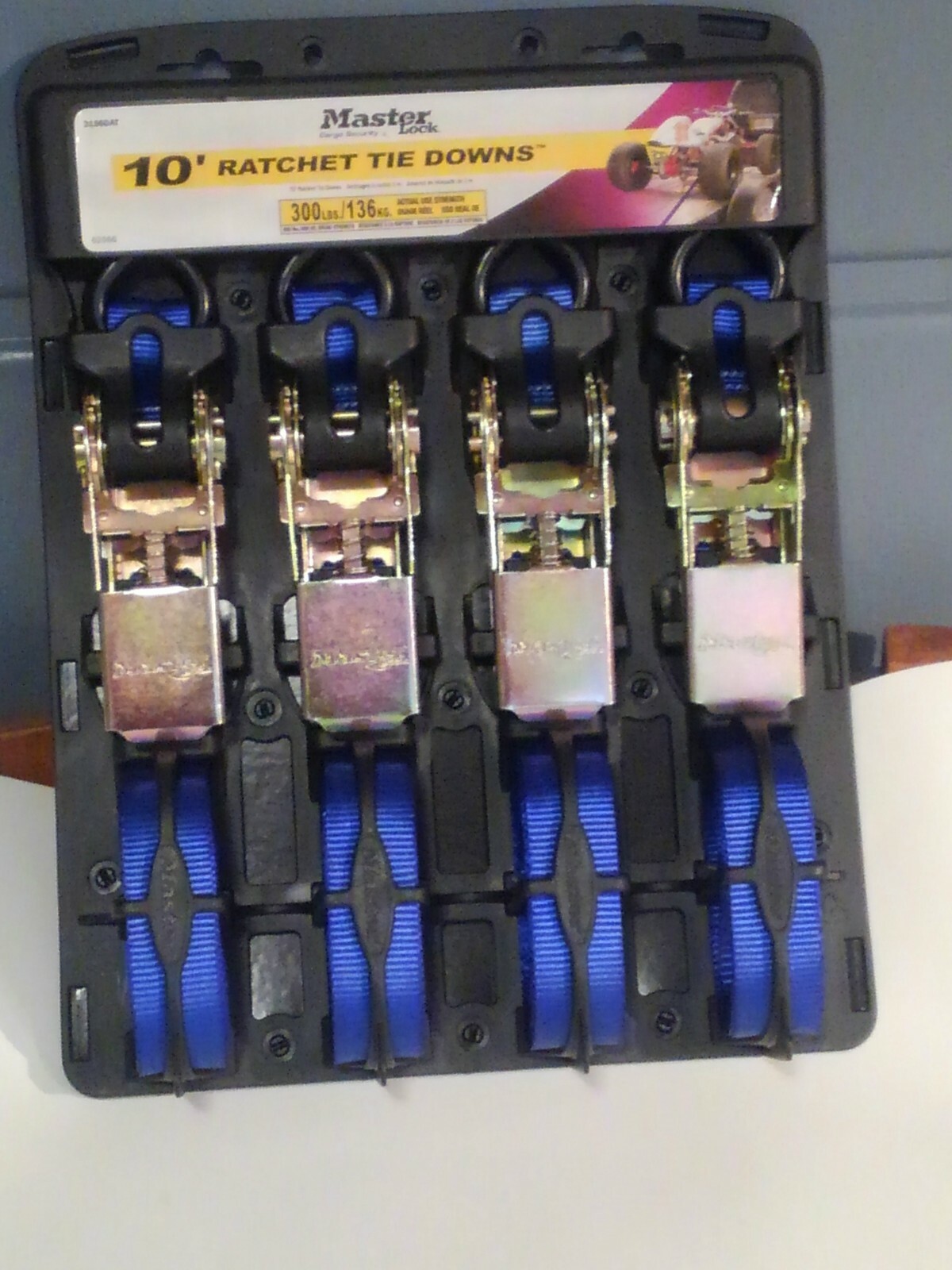 Master Lock Ratchet Tie Downs Set of 4 10' Brand New 300lbs  ***Trusted Brand***