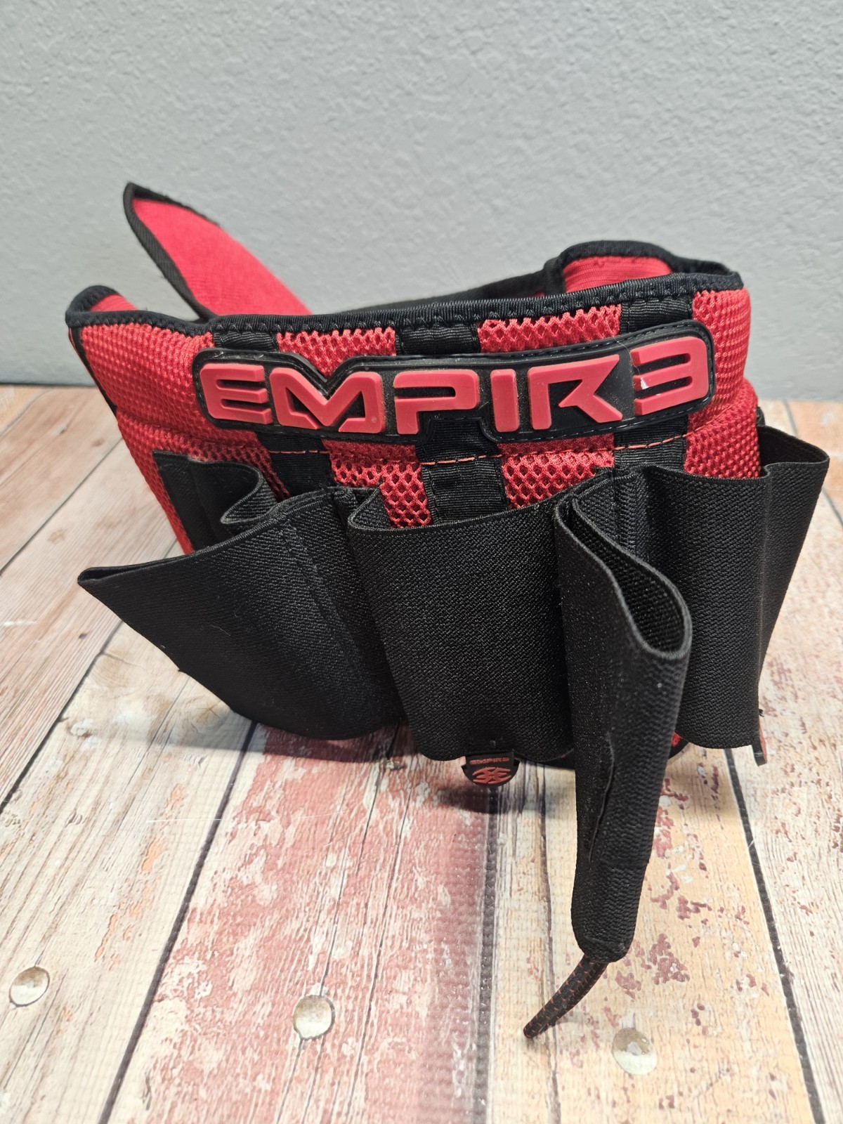 Paintball Empire Vertical Pod Harness Belt With Red Black Adjustable S/M