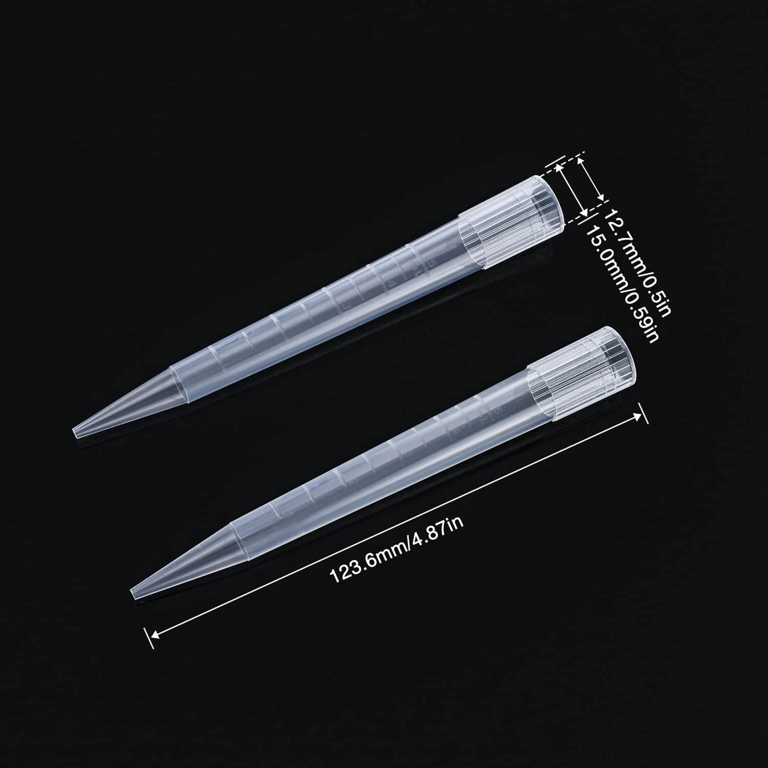 100x Disposable Pipette Tips 5mL Universal Lab Micropipette Tips Autoclavable