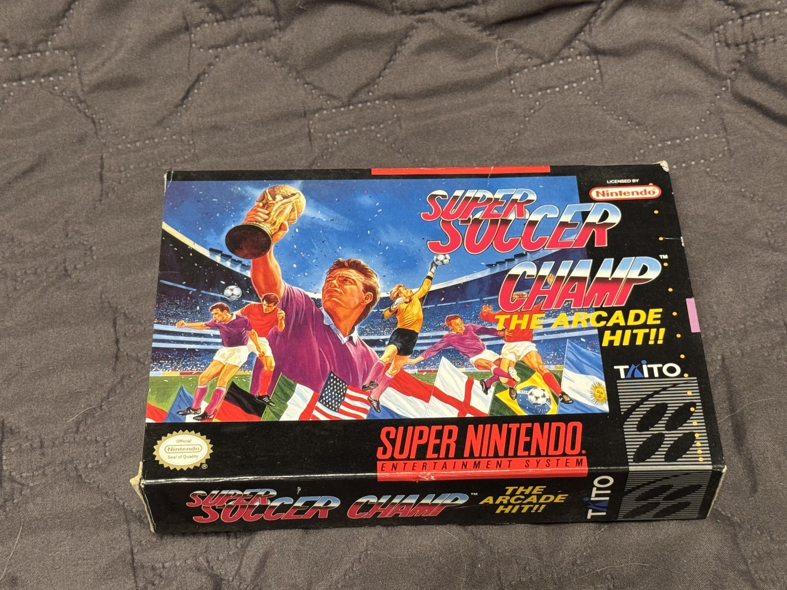Super Soccer Champ The Arcade Hit *  Snes Box Only * Super Nintendo Original box