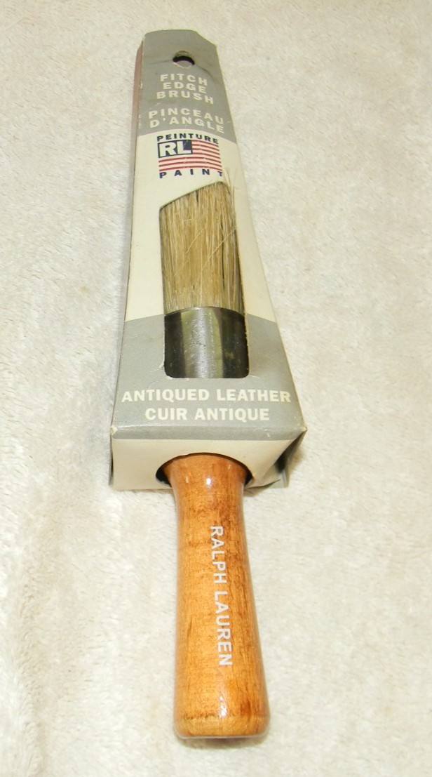 Ralph Lauren Fitch Edge Brush Antiqued Leather Paint Brush Painting ~ New