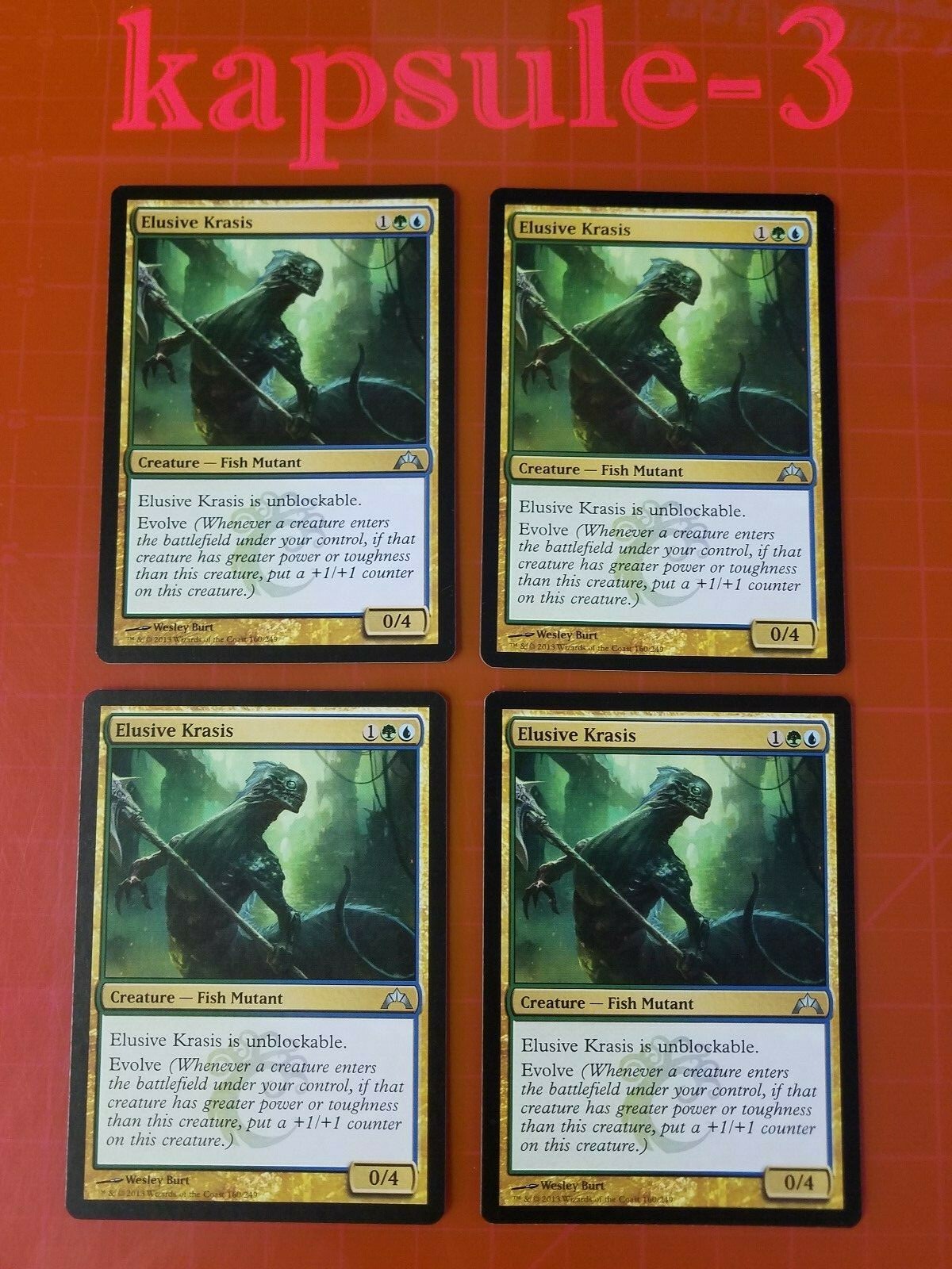 4x Elusive Krasis | Gatecrash | MTG Magic Cards
