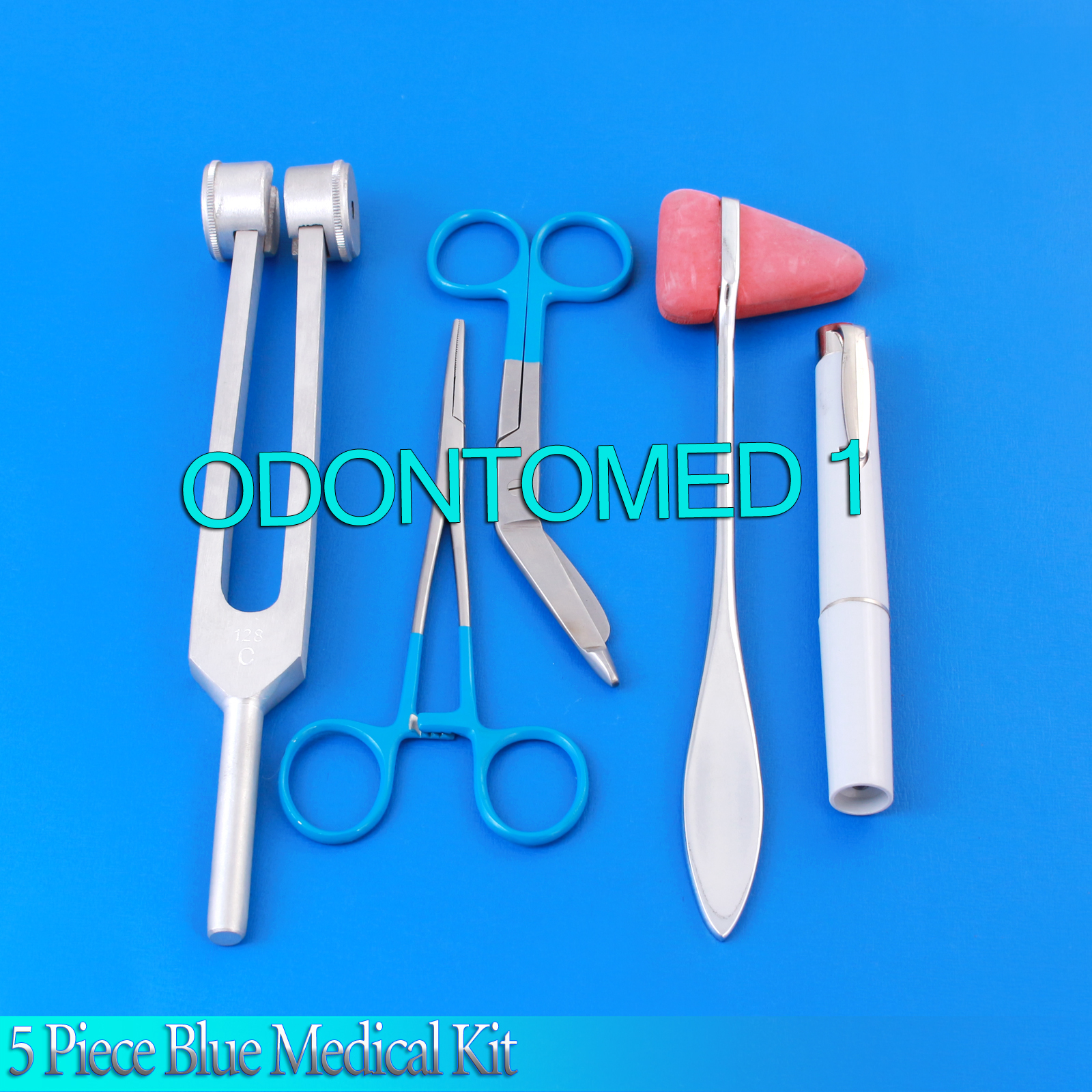5 Piece Blue Medical Kit - Diagnostic EMT Nursing Surgical EMS Student Paramedic