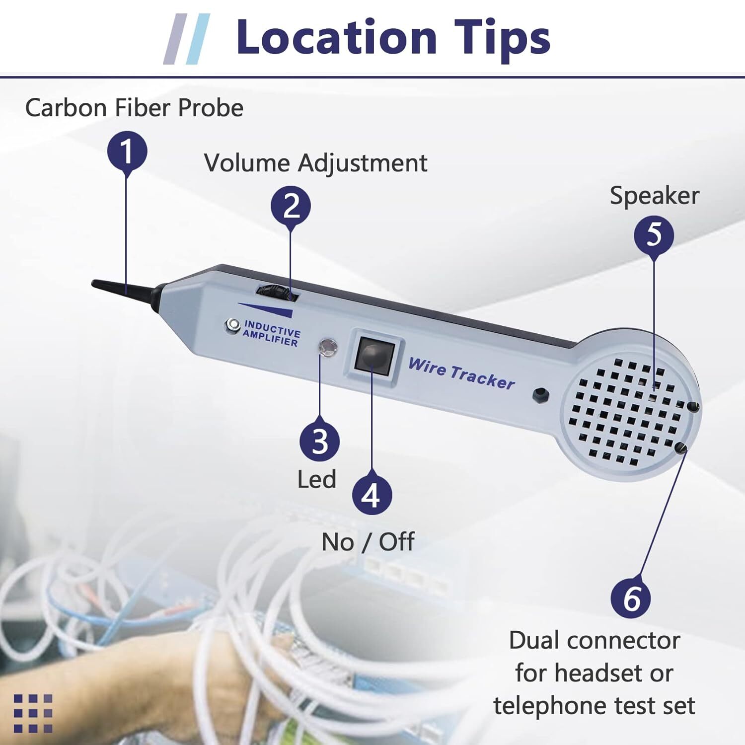 High Accuracy Wire Tracer Circuit Tester Kit (200EP) for Network Cables