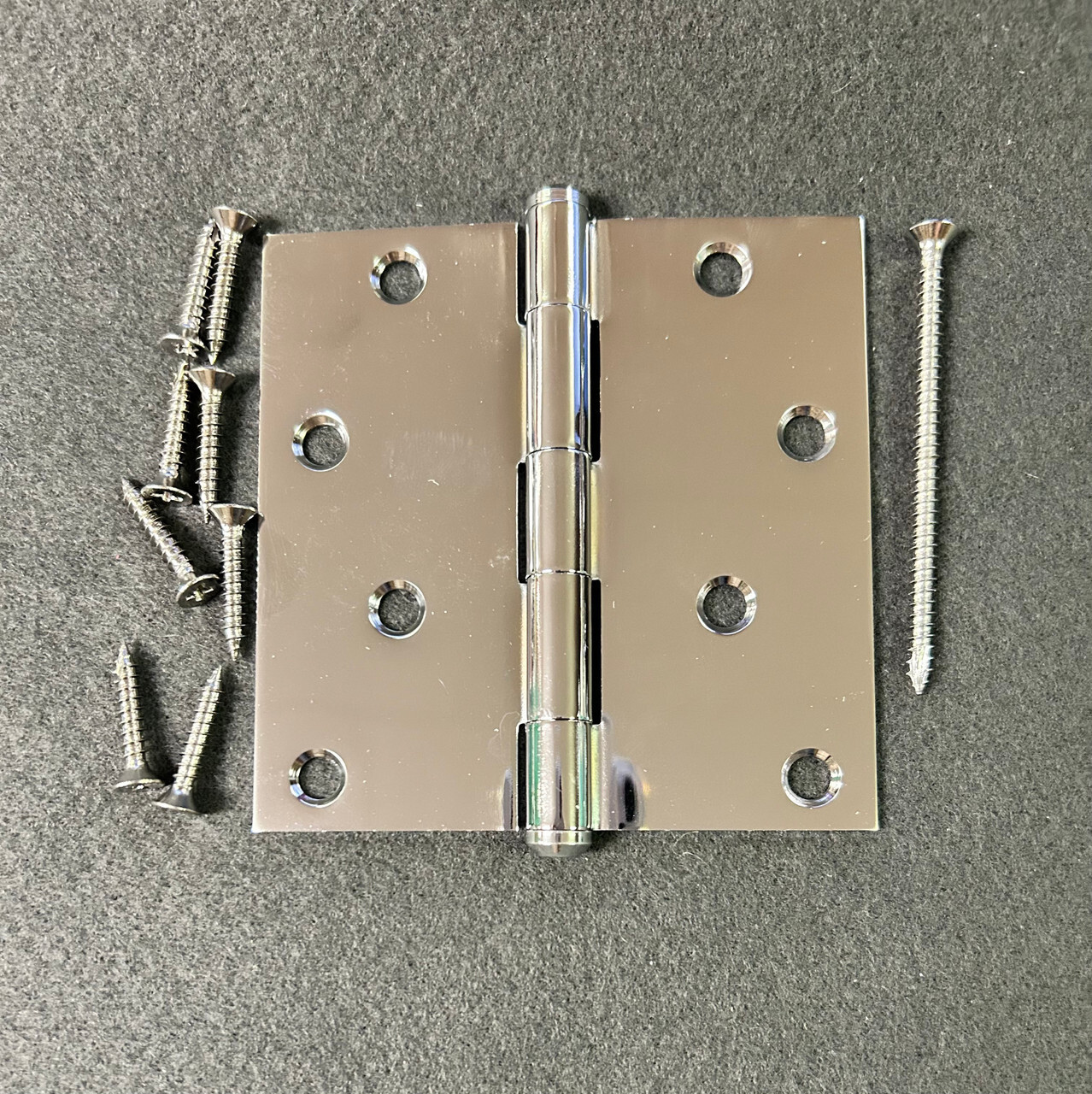 4" Square Corner Door Hinge Stainless Steel