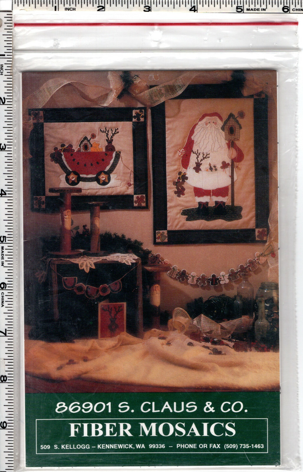 "S.Claus & Co" ©1994 Fiber Mosaics Pattern/Instruction Pack # 86901  NEW/UNCUT
