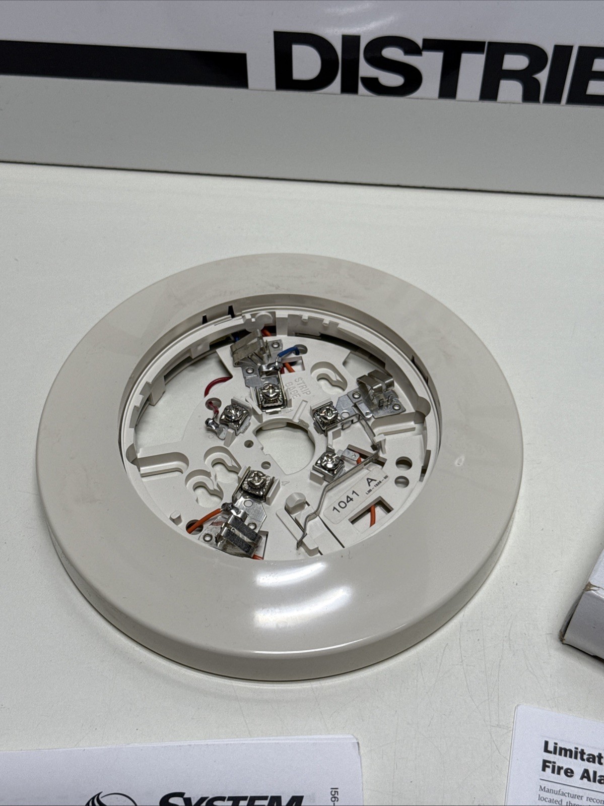 Smoke Detector Base, 6", 4 Wire W/Relay, 24 Volt. System Sensor Model #B112LP