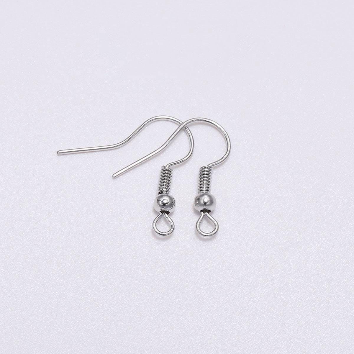 20Pairs White Gold Plated Earrings Hook Connector Jewelry Supply GXB506