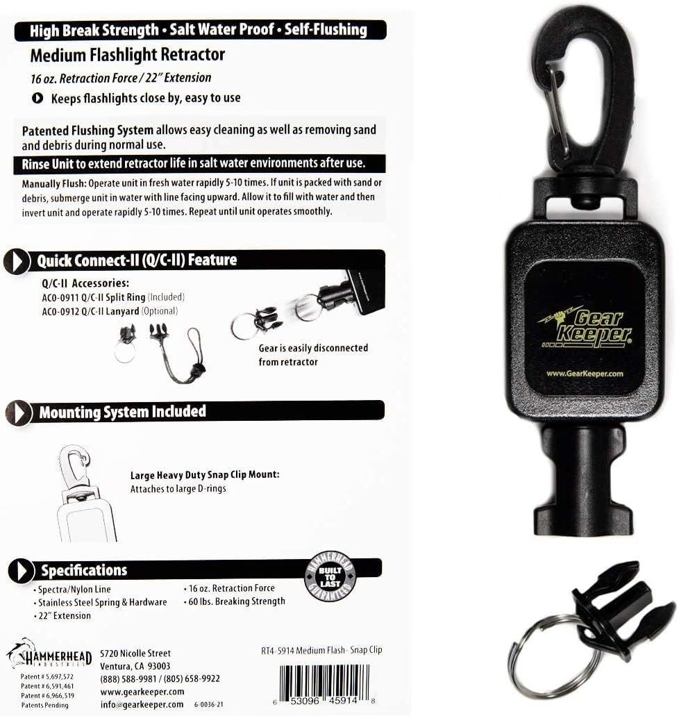 Professional Scuba Retractor - Effortless Gear Access with Self-Flushing Design