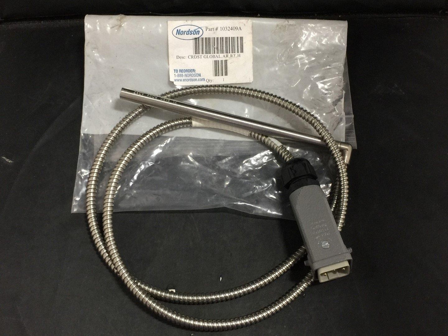 Nordson 1032409A Heater Cartridge, Cordset and Plug Assy, ADH, 6.75" 240V 400W