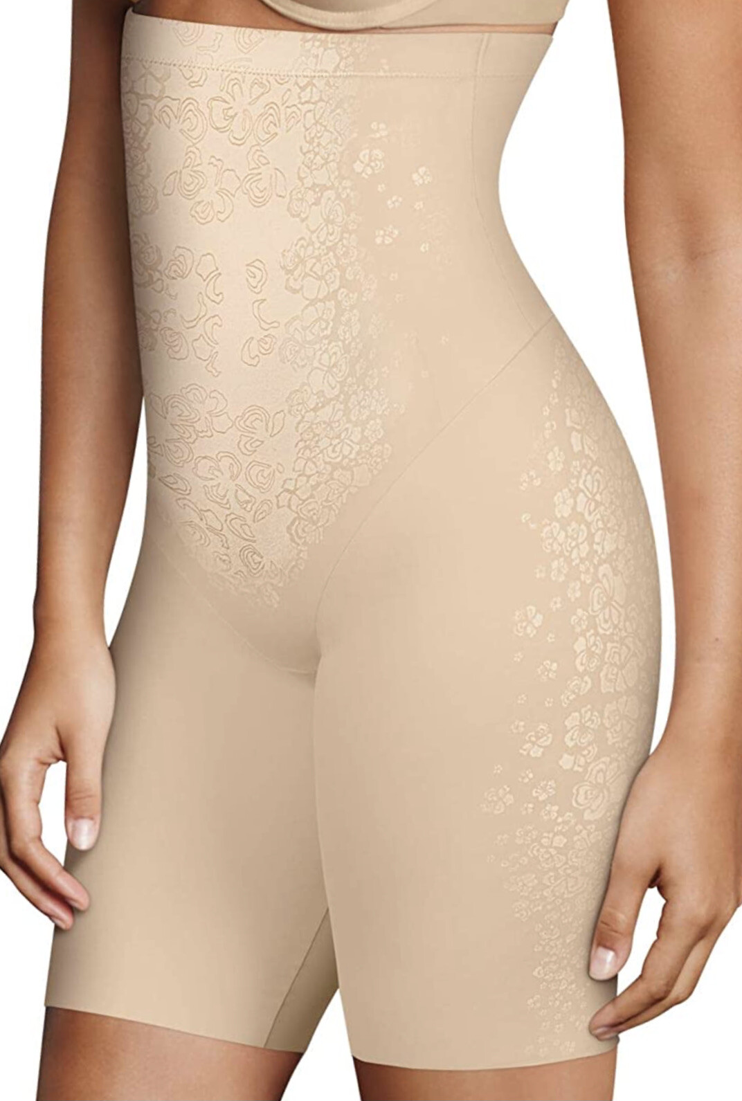 MAIDENFORM Fitsense Ultra Firm NUDE High Waist Thigh Slimmer Womens S M L XL 2XL